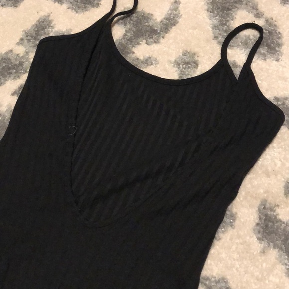 Zara Black Ribbed Bodysuit - Picture 4 of 9